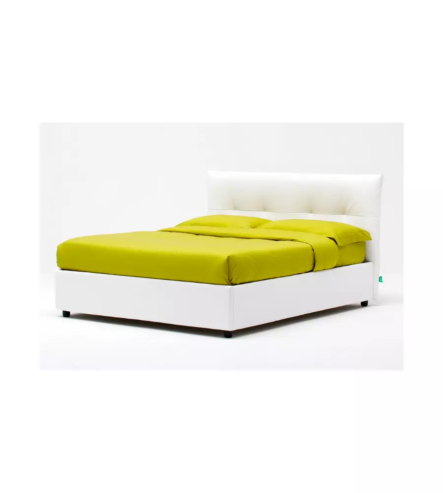 LETTO MATRIMONIALE CONTENITORE "EASY" BIANCO 160X190 CM